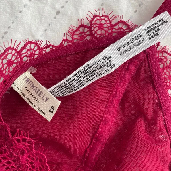 Free People Swept Away Bralette Sz Small Valentine's Day Eyelash Lace Adjustable - Image 4