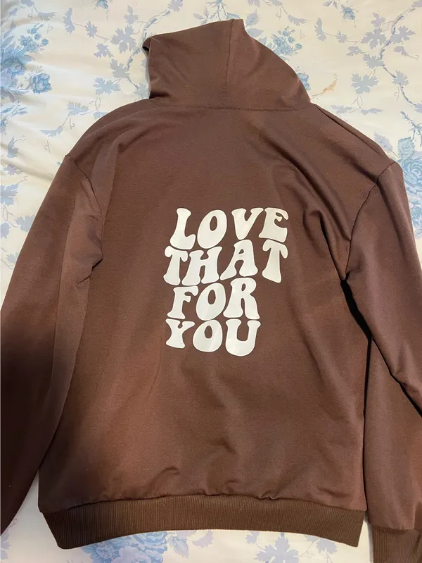 Love That For You Hoodie Brown - Image 2