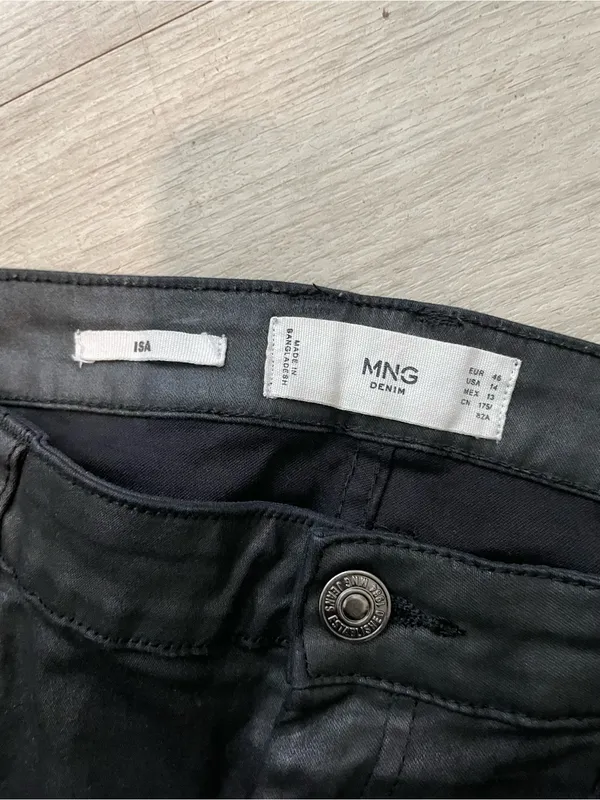Mango Straight Leg Jeans in Black - Image 2