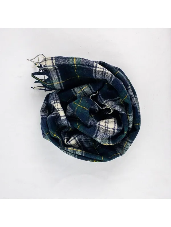 Pendleton Vintage Green Plaid Wool Scarf Unisex Men Women US - Image 13