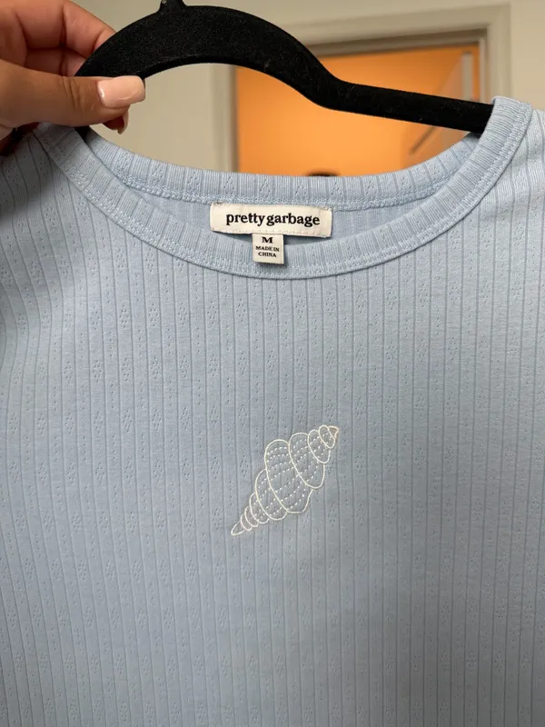 Seashell baby tee Blue Size M - Image 2