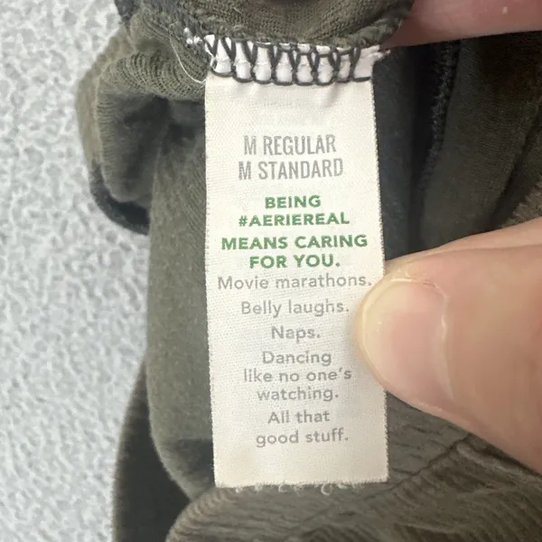 Arie High Rise Pull On Corduroy Flare Pants Olive Green Boho Women's Medium x 29 - Image 4