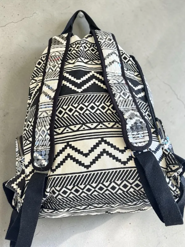 Victoria's Secret PINK Bling Sequin Aztec Backpack in black and white - Image 14