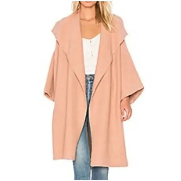 Alice+Olivia Hester rose tan oversized knit ribbed XS/S coat - Image 2
