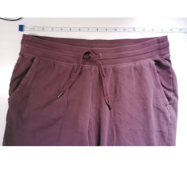 Old Navy Raisin Arizona Burgundy‎ Fleece Rib Trim Joggers Sweatpants Small - Image 6