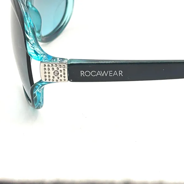 Rocawear Sunglasses Womens Oversized R3115 NYTQ Teal Blue Black‎ Y2K Glam - Image 4