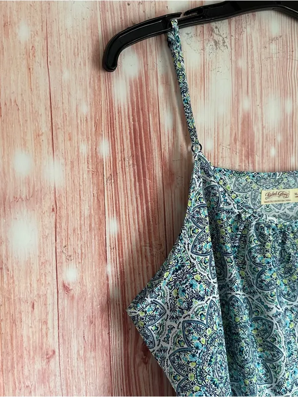 Faded Glory Medallion Blue Mandala Print Swing Tank Top Size XL - Image 5