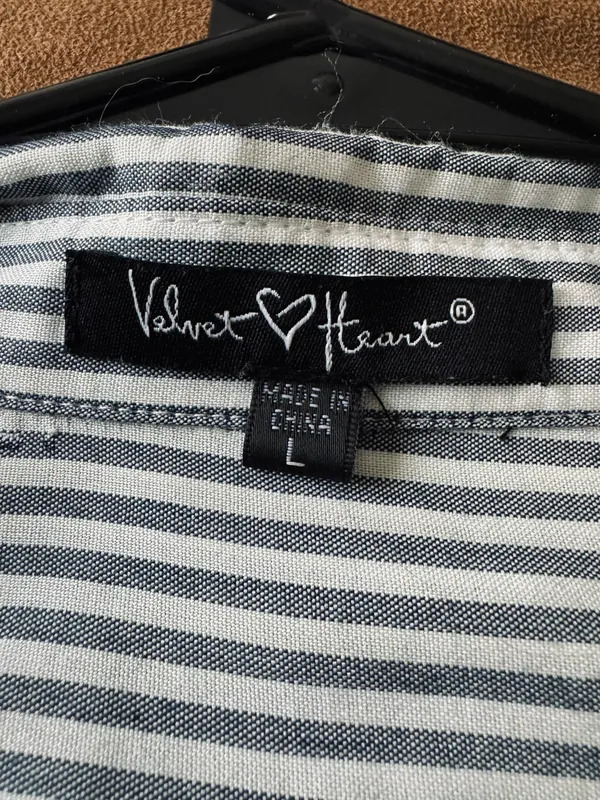 Striped Button Down Shirt Multi Size L - Image 5