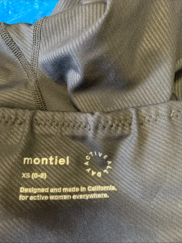 Montiel High-Waist Womens Black Camo Performance Pants Size-X-Small 0-2 Edgy Gym - Image 2