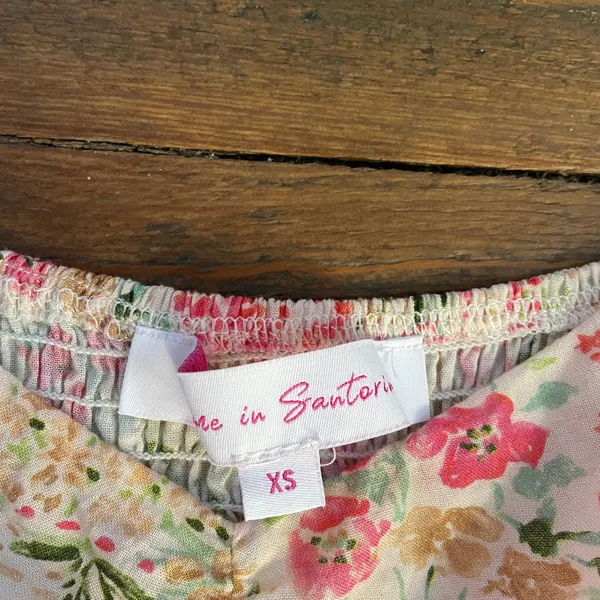 Meet Me In Santorini Floral Puff Sleeve Babydoll Cottagecore Mini Dress - XS 💚🎀 - Image 13