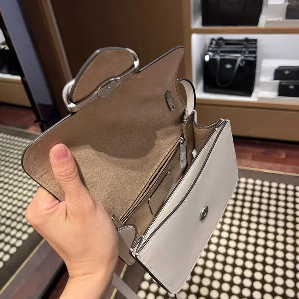 Coach Morgan Square Crossbody Chalk White Crossgrain Leather CL416 NWT $398 - Image 5