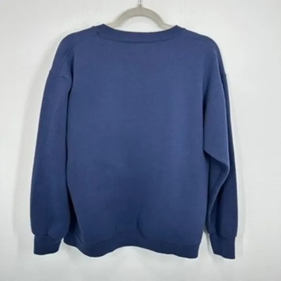 Vintage Forever Flora Sunflower Sweatshirt Navy Blue Botanical Graphic Crewneck‎ - Image 4