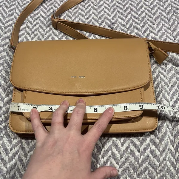 Pixie Mood Zoe Crossbody Vegan Faux Leather Bag Tan Beige Casual Purse - Image 3