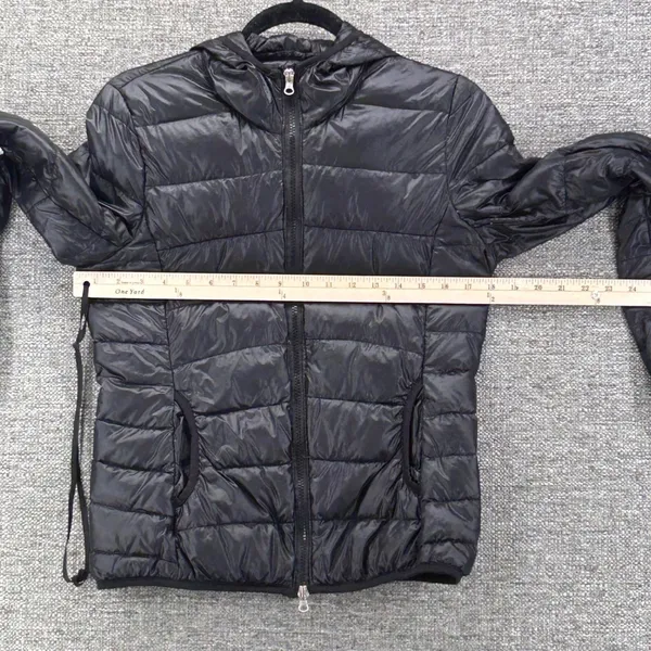 Women Quilted Down Puffer‎ Jacket Black Small - Image 9