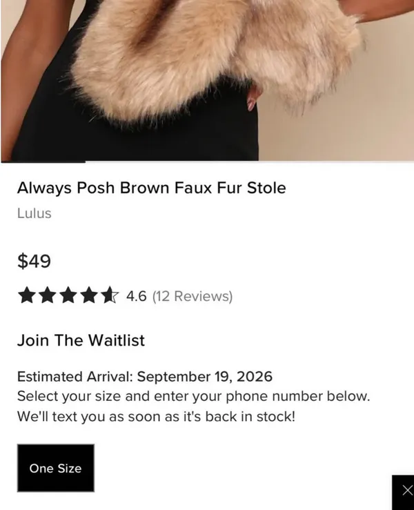 Lulus Faux Fur Brown Stole - Image 5