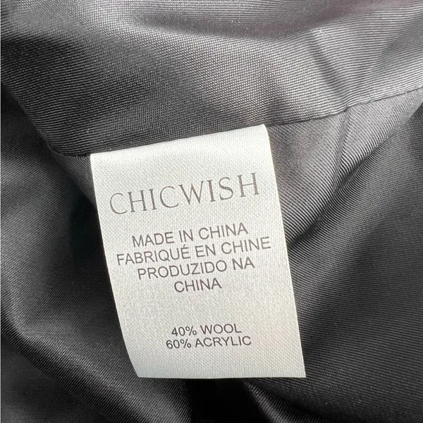 Chicwish Green Tartan Dolly Dress Coat plaid green blue‎ sz M - Image 8