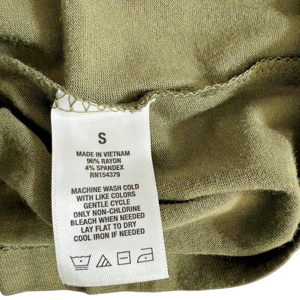 Aeropostale Seriously Soft Long Sleeve Tomboy Tee Olive Pink SMALL NWT - Image 5