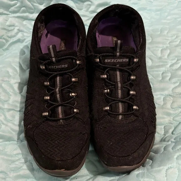 Skechers Womens Gratis In Motion Black Casual Shoes Sneakers Size 8.5 - Image 2