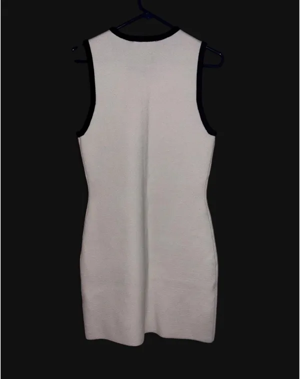 Abercrombie & Fitch Knit Mini Dress With Gold Buttons Size Medium Tall - Image 4