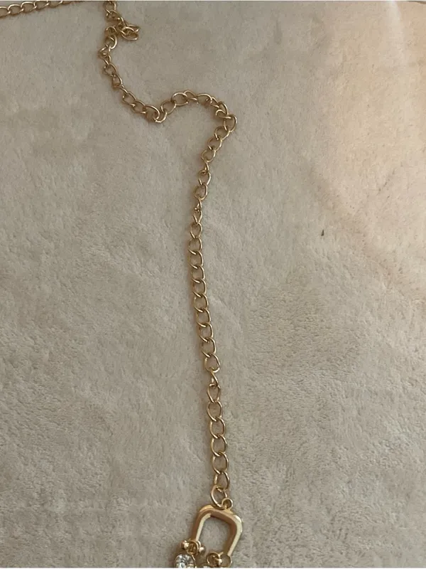 Gold Crystal Double-Row Necklace Chain - Women Jewelry - Image 5