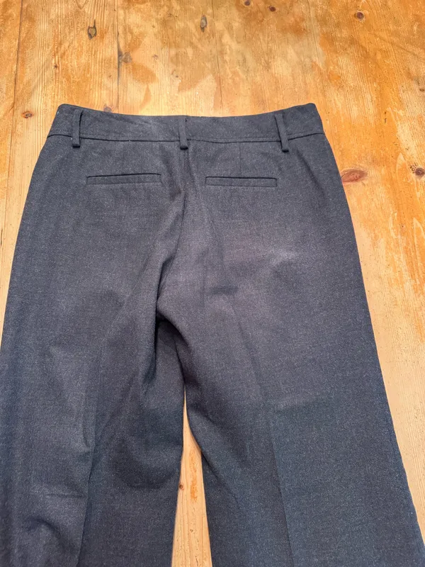 Banana Republic Wide-Leg Gray Wool Trouser Pants - Image 2
