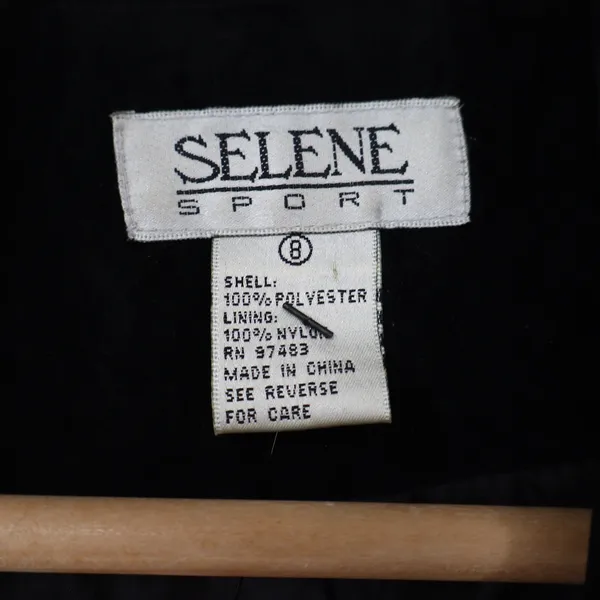 Selene Sport Blazer Womens 8 Western Studded Black Faux Suede Excellent - Image 2