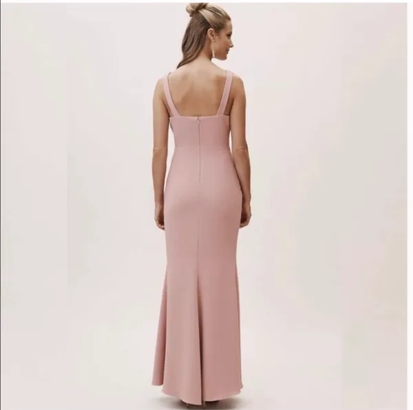 x Anthropologie Adena Side Slit Maxi Dress in Blush rose Pink - Image 4