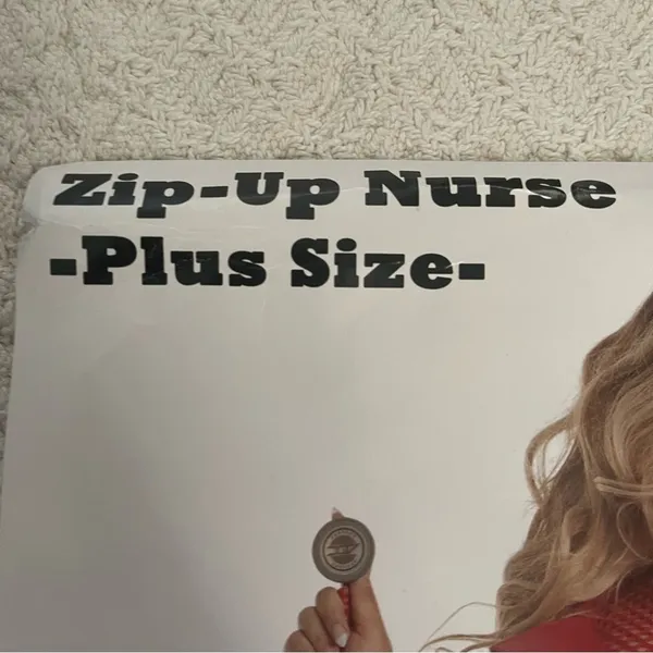 NEW Party KIng Zip-Up Naughty Nurse Costume Size 1X - Image 5