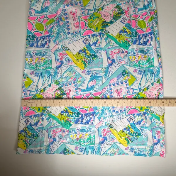 Lilly Pulitzer Laina Dress Large Wish You Were Here Multi Pop Up Preppy Colorful - Image 12