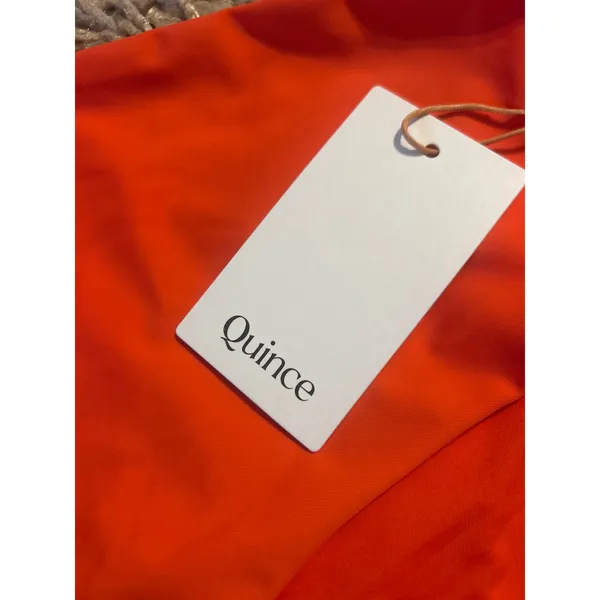 QUINCE High Rise Bikini Bottom Sunset Orange NWT Sz Large L SLOW FASHION - Image 3