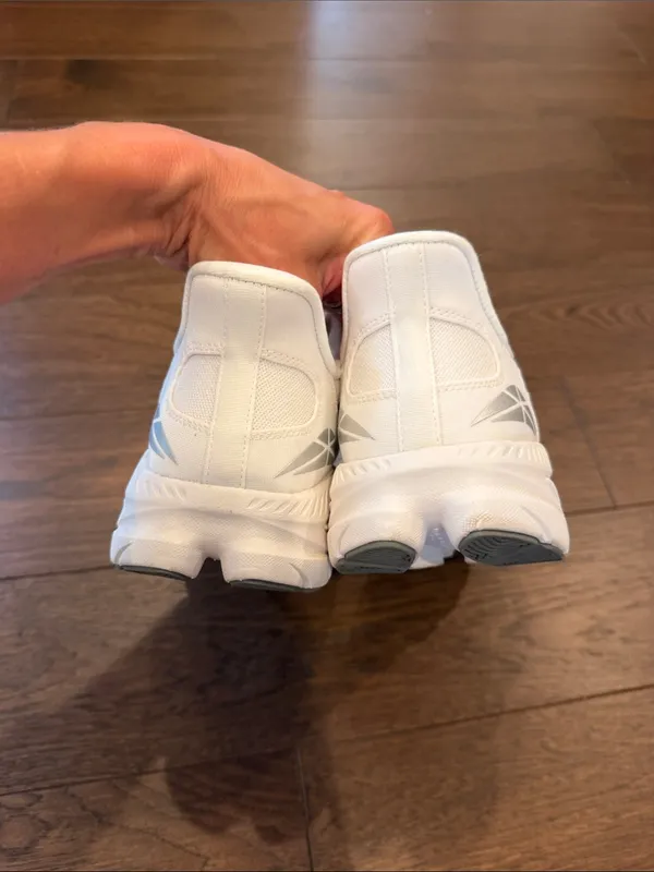 Allswift Women's White/Silver Slip-On Cushioned Walking Shoes Size 8 - C72-013 - Image 3