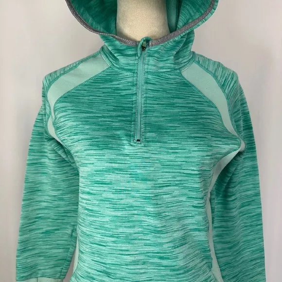 Avalanche Pullover‎ Hoodie Active Base Layer Breathable Green Womens Small - Image 2