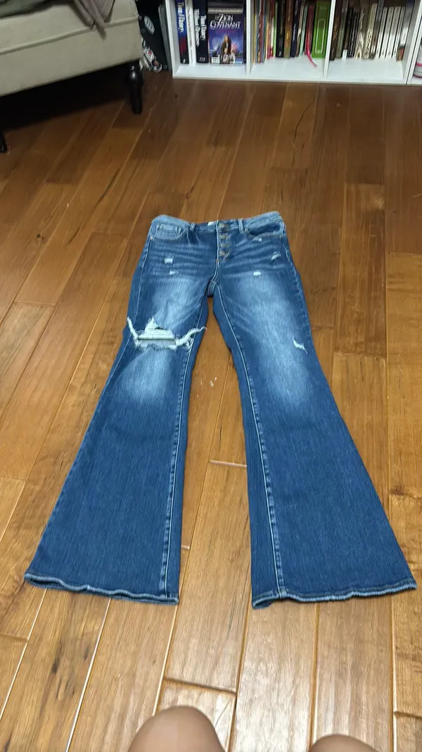 Women’s  Ripped Flare Jeans - Image 2
