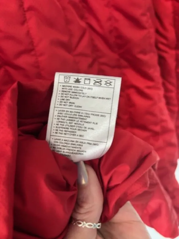 Nike Women’s Size M Red Quilted Full Zip Lightweight Jacket Zip Pockets - Image 10