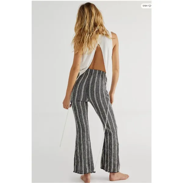 Free People Fine Line striped pull on pants Sz M‎ - Image 2