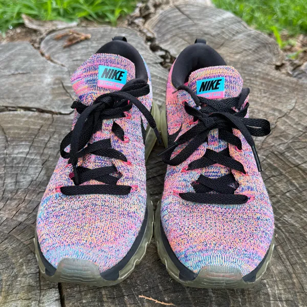 Nike Women's Flyknit Air Max Multicolor Running Shoes Sneakers Size 7 - Image 2