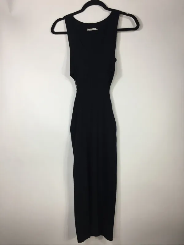 Abercrombie & Fitch Elevated Knit Cutout Midi Knit Dress Black Size Small - Image 6