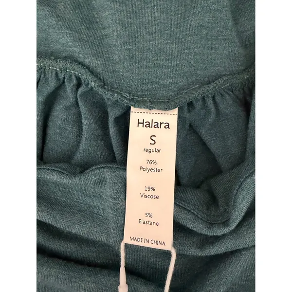 Halara Teal Blue High Waisted Ruched Mini Skirt Heathered Size Small NWT - Image 5