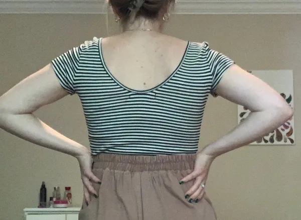Brandy Melville Striped Crop Top - Image 2