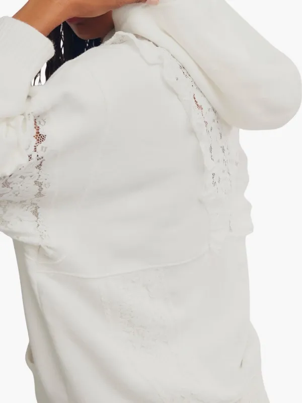 Free People Movement Studio Tunic Lace Trim Hooded Sweatshirt - Image 6