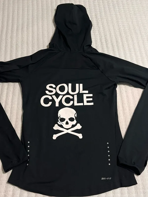 Nike Black Hooded Long-Sleeve Top with Reflective Swoosh - Image 3