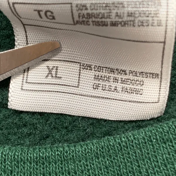 Vintage 90s California Hummingbird Floral Hunter‎ Green Crewneck Sweatshirt XL - Image 9