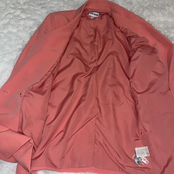 STEVE MADDEN Double Breasted Blazer suit jacket PEACH ROMANCE XSmall - Image 9