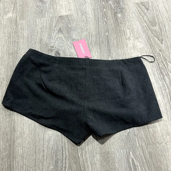 EDIKTED Allie Gray Zip Up Festival Rave Micro Shorts NWT Size S - Image 6
