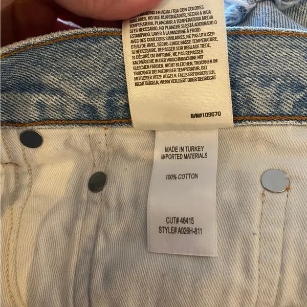 Agolde Cutoff Bitter Button Fly‎ Jean Shorts Sz 31 - Image 7