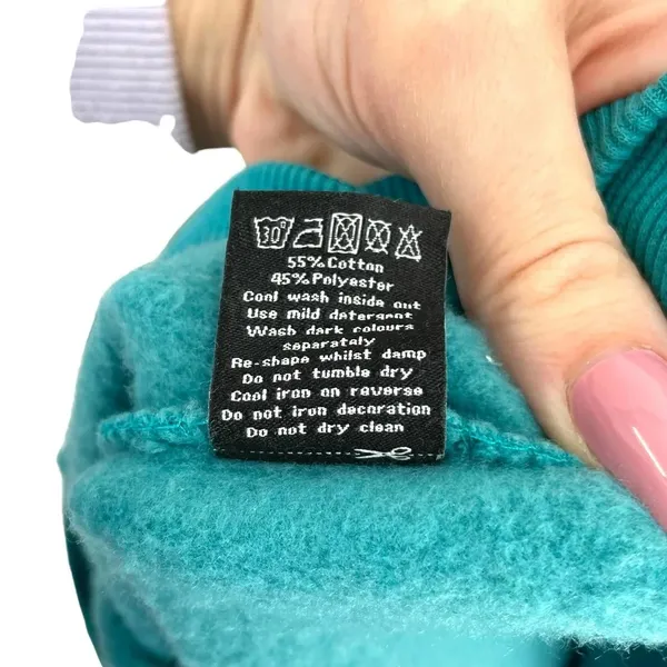 Balance‎ Athletica The Essence Cropped Sweatshirt Marine Teal Size Medium - Image 8