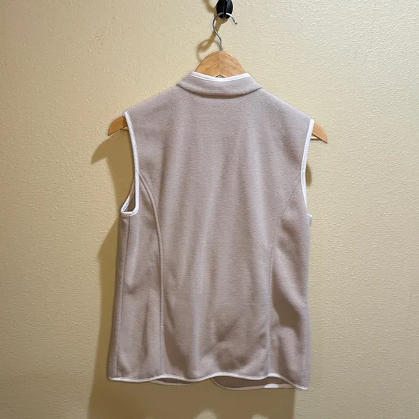 Susan Graver Size XS Beige Sleeveless Fleece Vest - Image 4