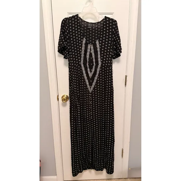 O'Neill Cynthia Vincent Camara Caftan Embroidered Boho Festival Maxi Dress S - Image 2