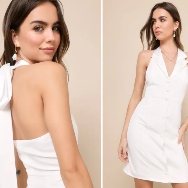 LULU's Bachelorette Engagement Bridal Shower Sophisticated Sexy Mini Dress - Image 2