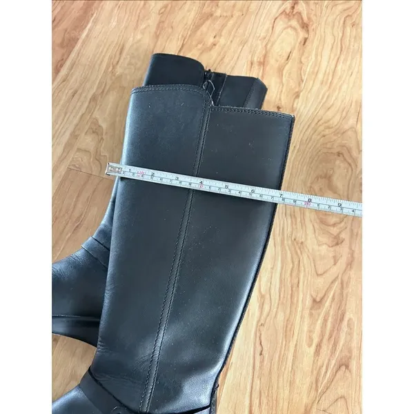 Clarks Women's Cheyn Lindie Knee High Boot Black Leather Size 7.5 M - Image 9